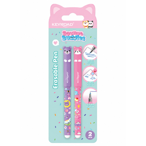 Esferográfica Apagável Keyroad Bounce Buddies Sortido (Pack de 2)