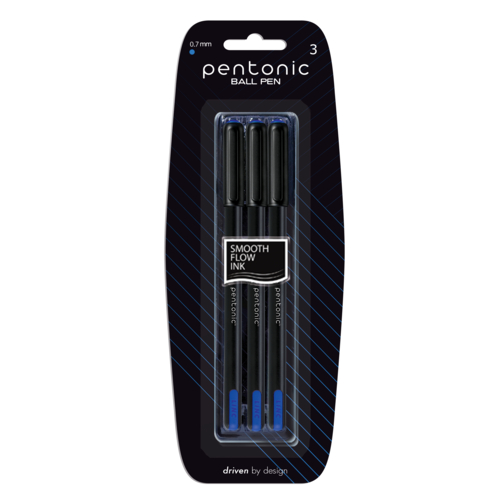 Esferográfica Pentonic Ball Pen Azul (Pack de 3)