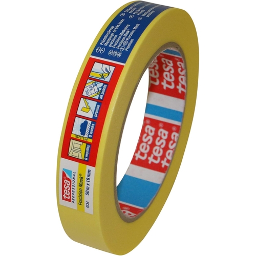 Fita Adesiva Tesa Precision Mask 19mm x 50mt Amarelo