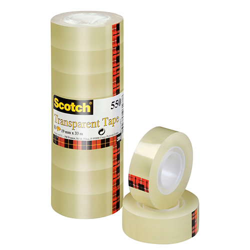 RL. FITA ADES. 19MMX33MT 3M SCOTCH 550 TRANSP. ACORDEAO