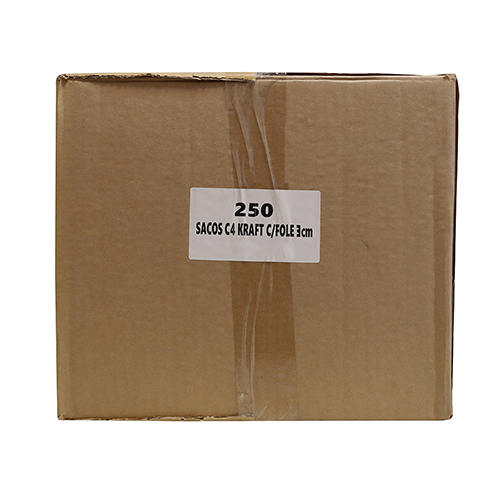 SACO C/4 229X324MM C/FOLE 30MM KRAFT 110GR ADES.