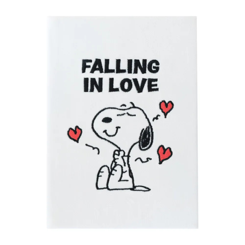 Bloco De Notas A5 com Capa Dura Forrada Erik Snoopy Love Season Liso