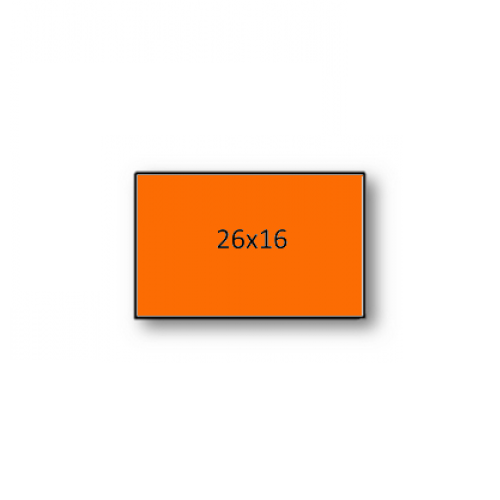 RL. ETIQ. 26X16MM AD2 CANTO RECT. LARANJA FLUOR. (1000UDS)