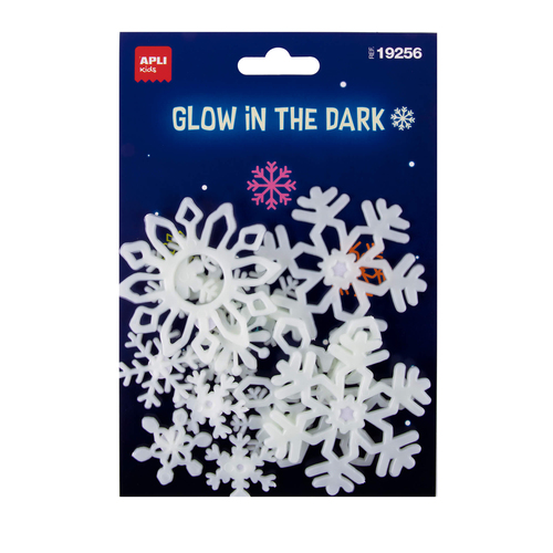 Adesivos Luminescentes Apli Flocos de Neve (Pack de 12)