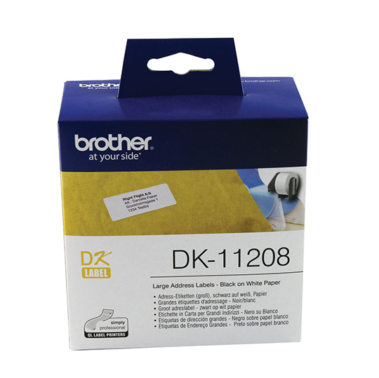 Etiquetas de Endereço Brother 38x90mm Branco (Rolo de 400)