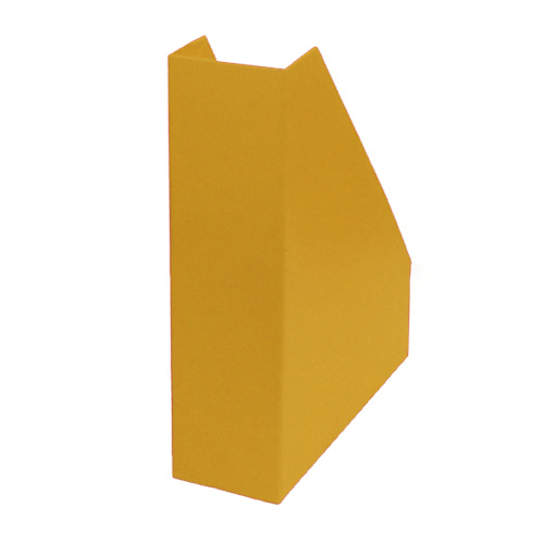 Porta-Revistas em Cartão Fegol Lombada Larga Amarelo