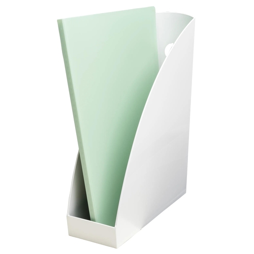 Porta-Revistas em Plástico Exacompta Autentik Lombada Larga Branco
