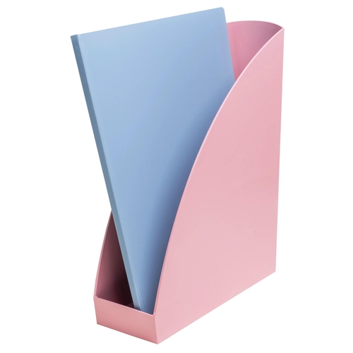 Porta-Revistas em Plástico Exacompta Autentik Lombada Larga Rosa