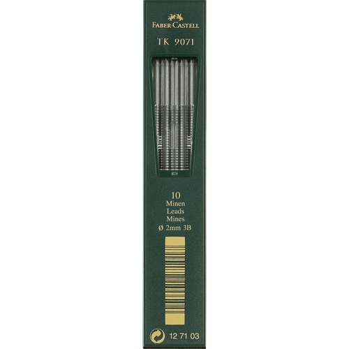 Tubo de 10 Minas Faber Castell 2.0mm 3B