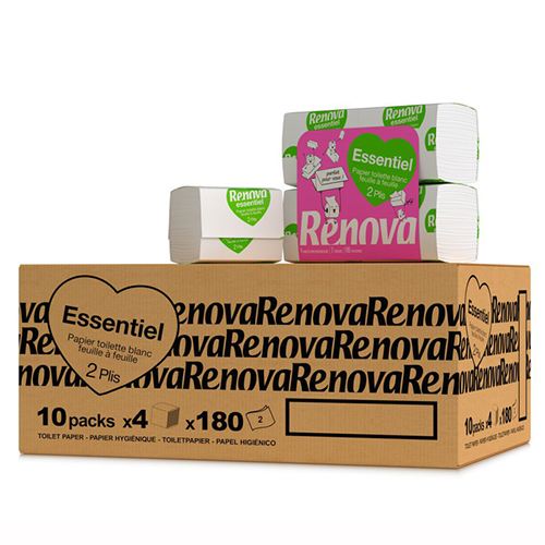 Papel Higiénico Zig-Zag Renova BLK 2 Folhas (Caixa 40 Maços x 180 Folhas)