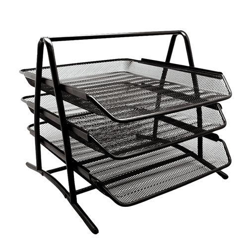 DISTRIBUIDOR 3 GAVETAS METAL REDE PRETO FEGOL 033-03