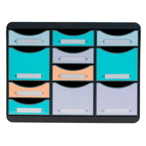 Distribuidor com 11 Gavetas Exacompta Aquarel Multi Sortido