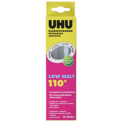 Barra de Cola Termofusível UHU Creativ Transparente (Pack de 15)