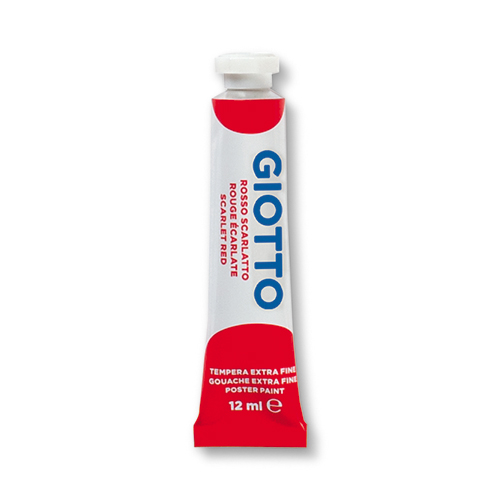 Tubo de Guache Extra-Fino Giotto 12ml Vermelho Escarlate