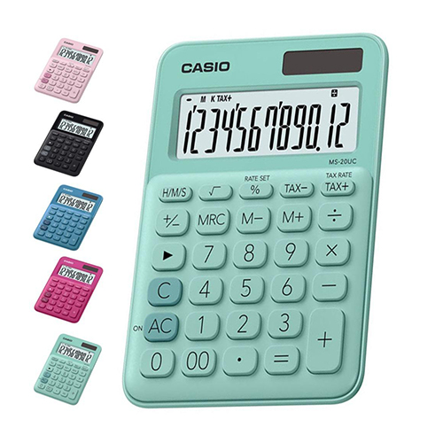 Calculadora de Secretária Casio MS-20UC Cores Sortidas