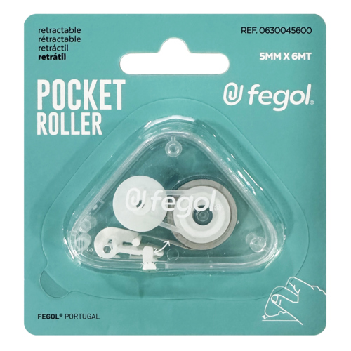 Fita Corretora Fegol Pocket Roller 5mm x 6mts