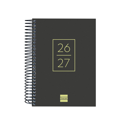 Agenda Escolar 2026-27 Finocam Gamma Diária 120x164mm Preto