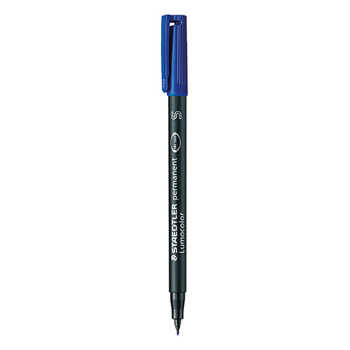 Marcador Acetato Staedtler Lumocolor Ponta Super-Fina Azul