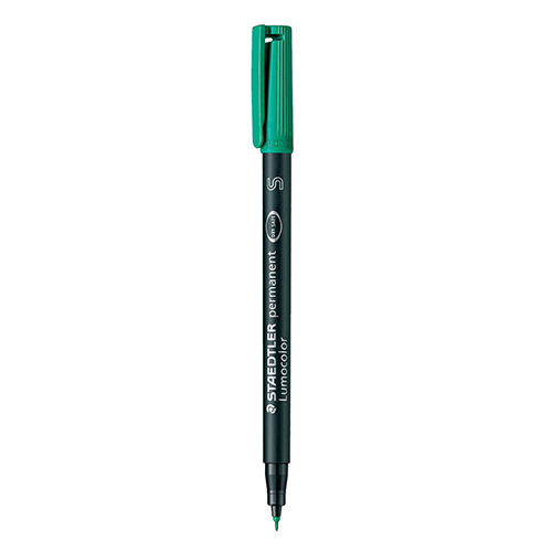 Marcador Acetato Staedtler Lumocolor Ponta Super-Fina Verde