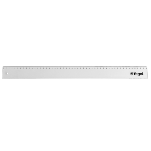 Régua Plástica de 50cm Fegol Cristal