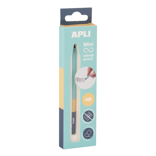 Lápis Infinito Mini Apli Tricolor Azul Marinho + Recarga