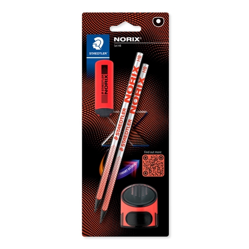 Set Staedtler NORIX HB 181 - 2 Lápis + Borracha + Afia