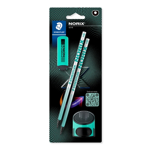 Set Staedtler NORIX HB 181 - 2 Lápis + Borracha + Afia