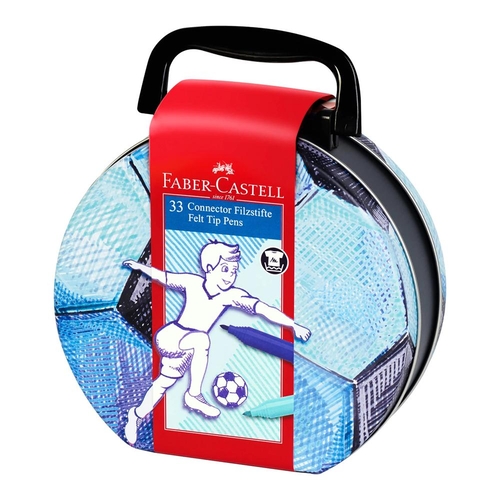 Marcador de Feltro Faber-Castell Connector (Mala de Futebol com 33)