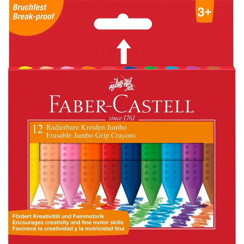 Lápis de Cera Faber-Castell Jumbo (Caixa de 12)
