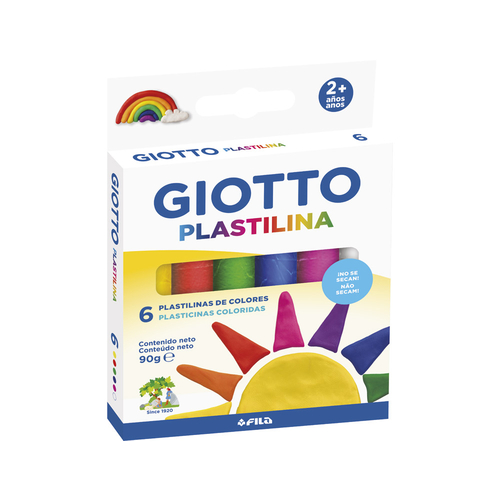 Plasticina Giotto Cores Clássicas 6x15gr F500100