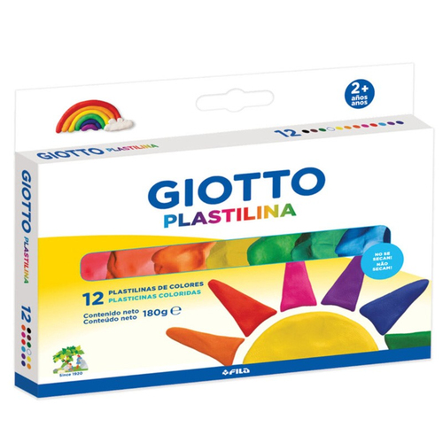 Plasticina Giotto Cores Clássicas 12x15gr 180gr F500500