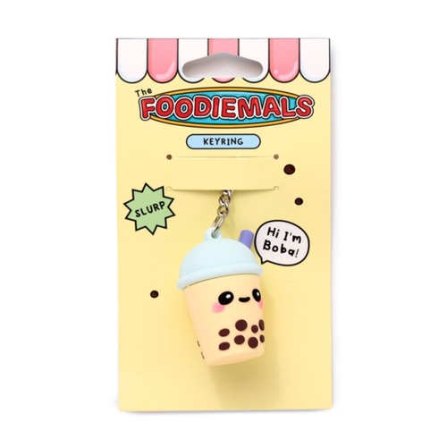 Porta-chaves Puckator Foodiemals PVC 3D Boba Chá de bolhas