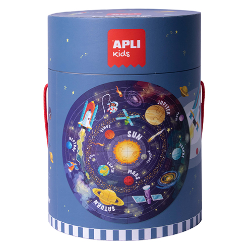 Puzzle Circular com 48 Peças Apli Kids Sistema Solar