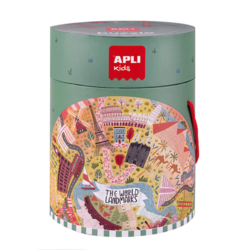 Puzzle Circular com 48 Peças Apli Kids Monumentos