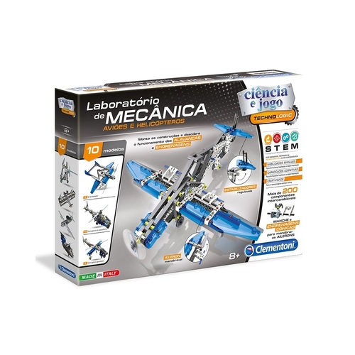 Jogo Clementoni Ciência&Jogo Laboratório de Mecânica - Avião e Helicóptero