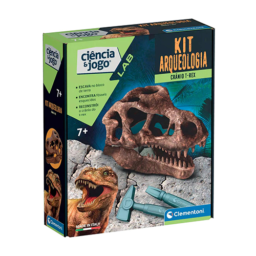 Jogo Clementoni Ciência&Jogo Kit Arqueologia - Crânio T-Rex