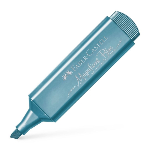 Sublinhador Faber-Castell Textliner 46 Metálico Azul