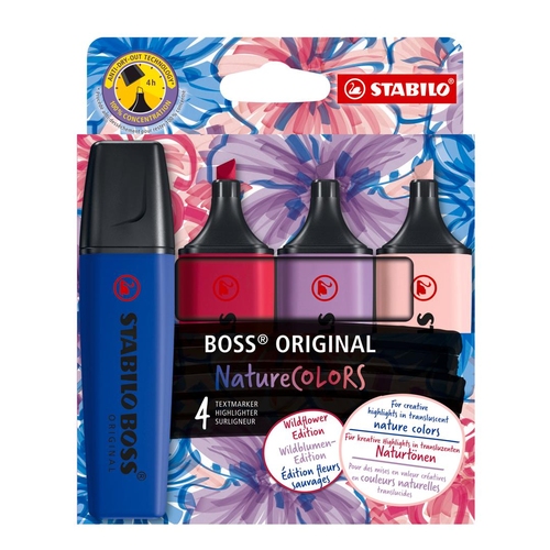 Sublinhador Stabilo Boss Original Naturecolors Sortido (Pack de 4)