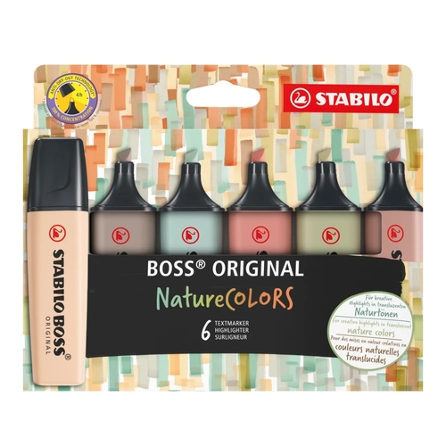 Sublinhador Stabilo Boss Original Naturecolors Sortido (Pack de 6)
