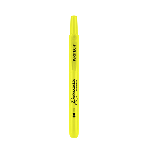 MARCADOR FLUORESCENTE WRITECH W-805S RETRÁTIL AMARELO