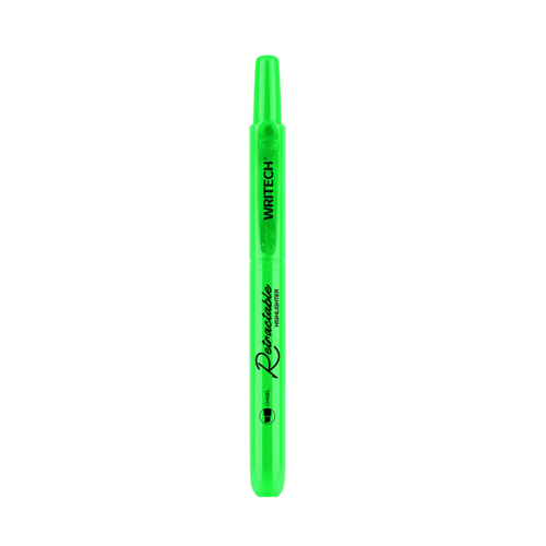 MARCADOR FLUORESCENTE WRITECH W-805S RETRÁTIL VERDE