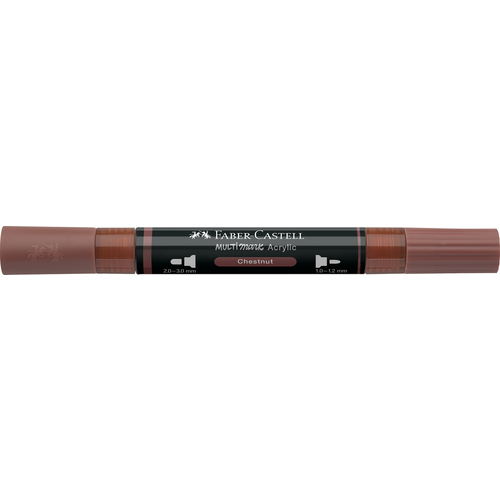 Marcador de Ponta Dupla Acrílico Faber-Castell Castanho