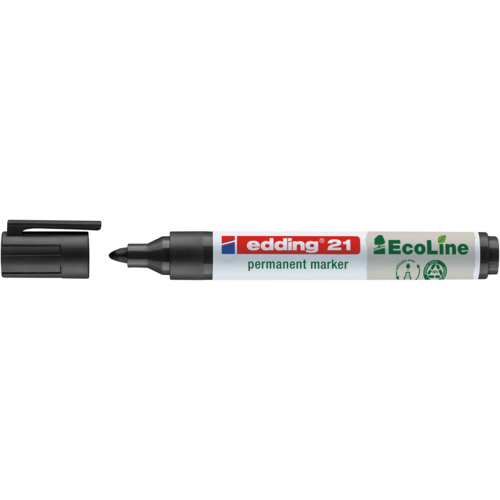 MARCADOR PERMANENTE EDDING 21 ECOLINE PONTA REDONDA PRETO