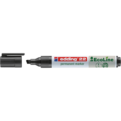 MARCADOR PERMANENTE EDDING 22 ECOLINE PONTA BISELADA PRETO