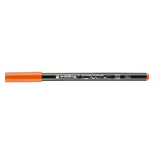 MARCADOR PORCELANA BRUSH PEN EDDING 4200-006 LARANJA