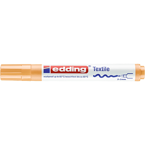 Marcador para Tecido Edding 4500 Ponta Redonda Laranja Claro