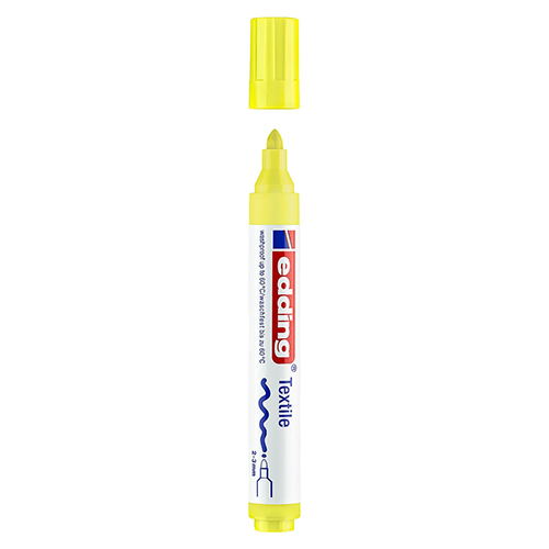 Marcador para Tecido Edding 4500 Ponta Redonda Amarelo Néon