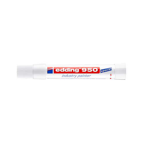 MARCADOR PERMANENTE EDDING 950 BRANCO-49 TIPO LÁPIS CERA