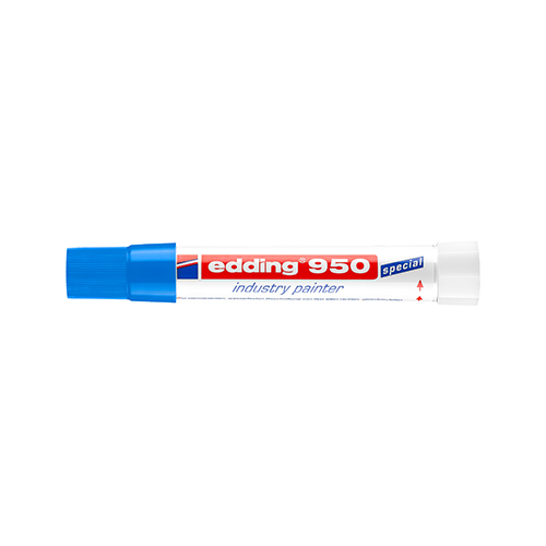 MARCADOR PERMANENTE EDDING 950 AZUL-2 TIPO LÁPIS CERA