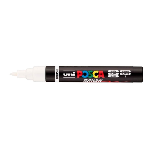 Marcador Posca PC-5BR Brush Branco (1)